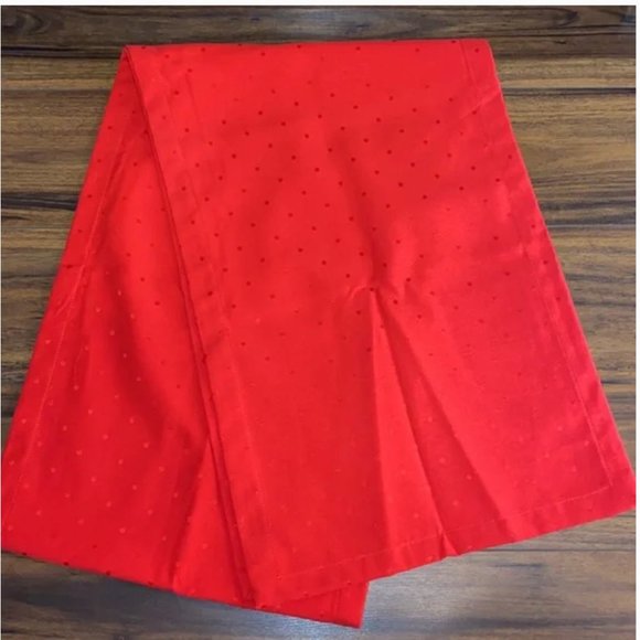 kate spade red cranberry larabee dot table runner nwot - Picture 2 of 2